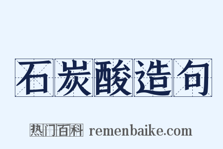 石炭酸造句是什么意思的图片